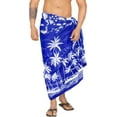 thumbnail image 1 of HAPPY BAY Men's Bath Trunk Swimsuits Sarong Pareo Beach Wrap One Size Blue-T413 Summer Vacation Aloha, 1 of 4