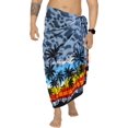 thumbnail image 1 of HAPPY BAY Men's Bath Trunk Swimsuits Sarong Pareo Beach Wrap One Size Grey-K774 Summer Vacation Party, 1 of 3