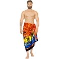 thumbnail image 1 of HAPPY BAY Men's Bath Trunk Swimsuits Sarong Pareo Beach Wrap One Size Orange-F347 Summer Vacation Aloha, 1 of 5