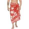 thumbnail image 1 of HAPPY BAY Men's Bath Trunk Swimsuits Sarong Pareo Beach Wrap One Size Red-T412 Summer Vacation Party, 1 of 3