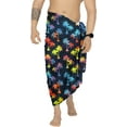 thumbnail image 1 of HAPPY BAY Men's Bath Trunk Swimsuits Sarong Pareo Wrap One Size Palm Tree, Blue Summer Vacation Aloha, 1 of 5