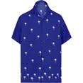 thumbnail image 1 of HAPPY BAY Men's Beach Cruise Holidays Shirts Casual Button Down Shirts For Men Summer Vacation Aloha Tops Hawaiian Shirt 4XL Mary Blue_W823, 1 of 6
