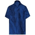 thumbnail image 1 of HAPPY BAY Men's Beach Cruise Holidays Shirts Casual Button Down Shirts For Men Summer Vacation Aloha Tops Hawaiian Shirt M Azure, Stripped Tie Dye, 1 of 5