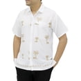 thumbnail image 1 of HAPPY BAY Men's Beach Cruise Holidays Shirts Casual Button Down Shirts For Men Summer Vacation Aloha Tops Hawaiian Shirt M Snow White_W817, 1 of 4