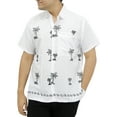 thumbnail image 1 of HAPPY BAY Men's Beach Cruise Holidays Shirts Casual Button Down Shirts For Men Summer Vacation Aloha Tops Hawaiian Shirt M White, Solid, 1 of 4