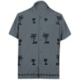 thumbnail image 1 of HAPPY BAY Men's Beach Cruise Holidays Shirts Casual Button Down Shirts For Men Summer Vacation Aloha Tops Hawaiian Shirt XL Grey_AE9, 1 of 4