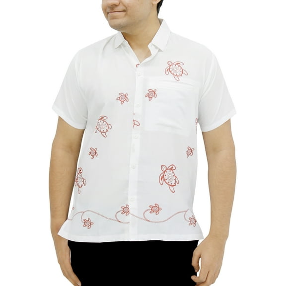 HAPPY BAY Men's Beach Summer Button Down Short Sleeve Untucked Solid Shirt With Pocket Oxford Casual Shirts for Men S Pearl, Solid