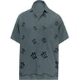 thumbnail image 1 of HAPPY BAY Men's Beach Summer Button Down Short Sleeve Untucked Solid Shirt With Pocket Oxford Casual Shirts for Men XS Ash_W853, 1 of 6