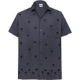 thumbnail image 1 of HAPPY BAY Men's Button Down Hawaiian Shirt Stylish Beach Short Sleeves Aloha Party Casual Tops Summer Funky Holidays Shirts XXL Grey_W834, 1 of 5