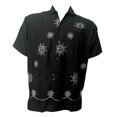thumbnail image 1 of HAPPY BAY Men's Casual Button Down Short Sleeves Hawaiian Shirt Beach Aloha Party Holidays Shirts Summer Stylish Vacation Tops XL Black_W790, 1 of 5