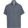 thumbnail image 1 of HAPPY BAY Men's Casual Summer Button Down Short Sleeve Untucked Beach Shirt With Pocket Oxford Solid Shirts for Men XXL Granite Grey Safari_AA199, 1 of 5