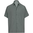 thumbnail image 1 of HAPPY BAY Men's Casual Summer Button Down Short Sleeve Untucked Oxford Shirt With Pocket Solid Beach Shirts for Men XXL Grey Safari, Dye, 1 of 7