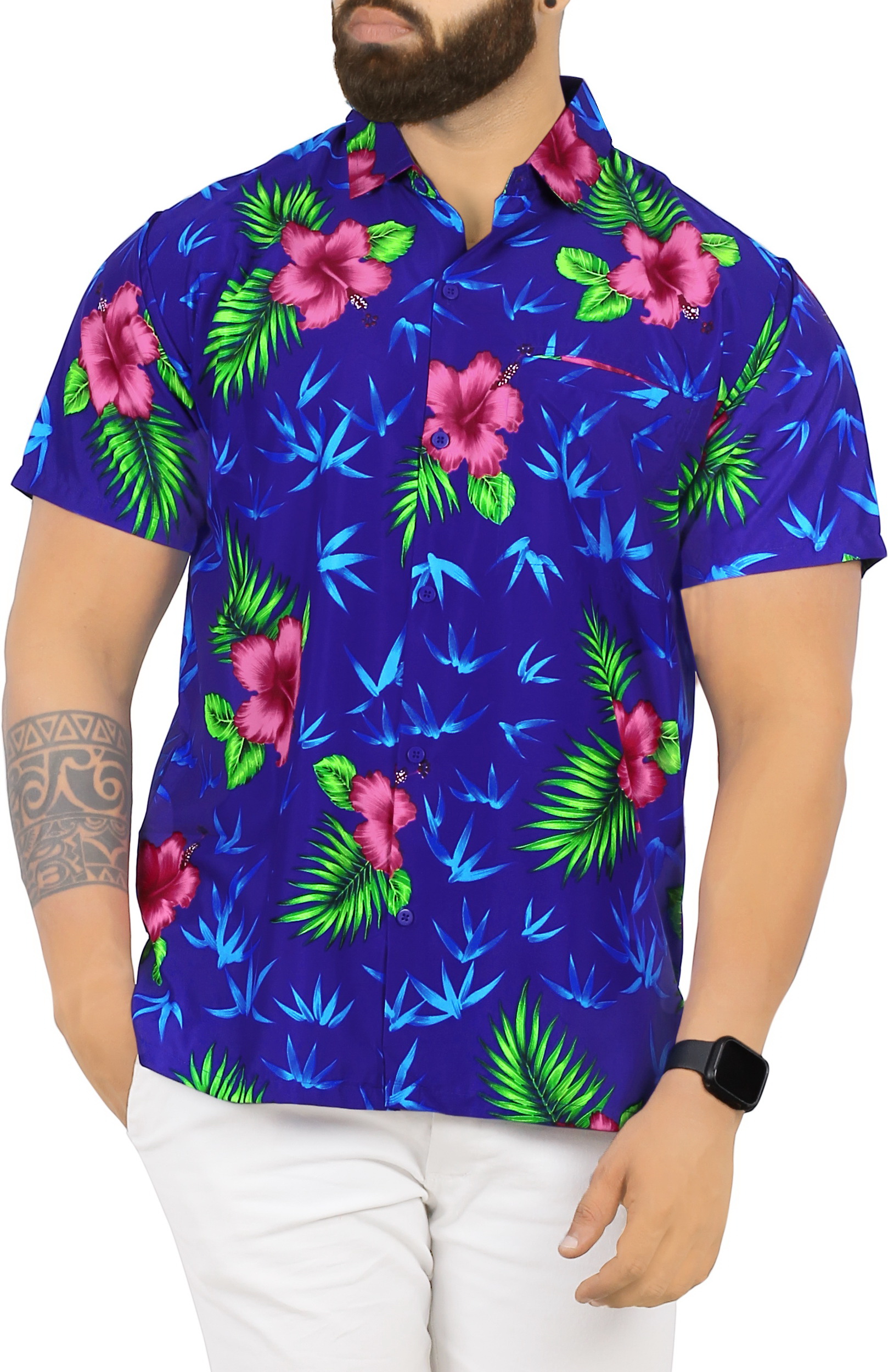 HAPPY BAY Men s Funky Beach Party Tropical Floral Shirts Short Sleeve HAPPY BAY Men s Funky Beach Party Tropical Floral Shirts Short Sleeve