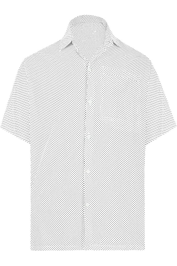 Men's Hawaii Cruise Short Sleeve Button Down Shirt Aloha Beach Party Shirts Holiday Tops Hawaiian Shirt For Men S Swiss Dots, White