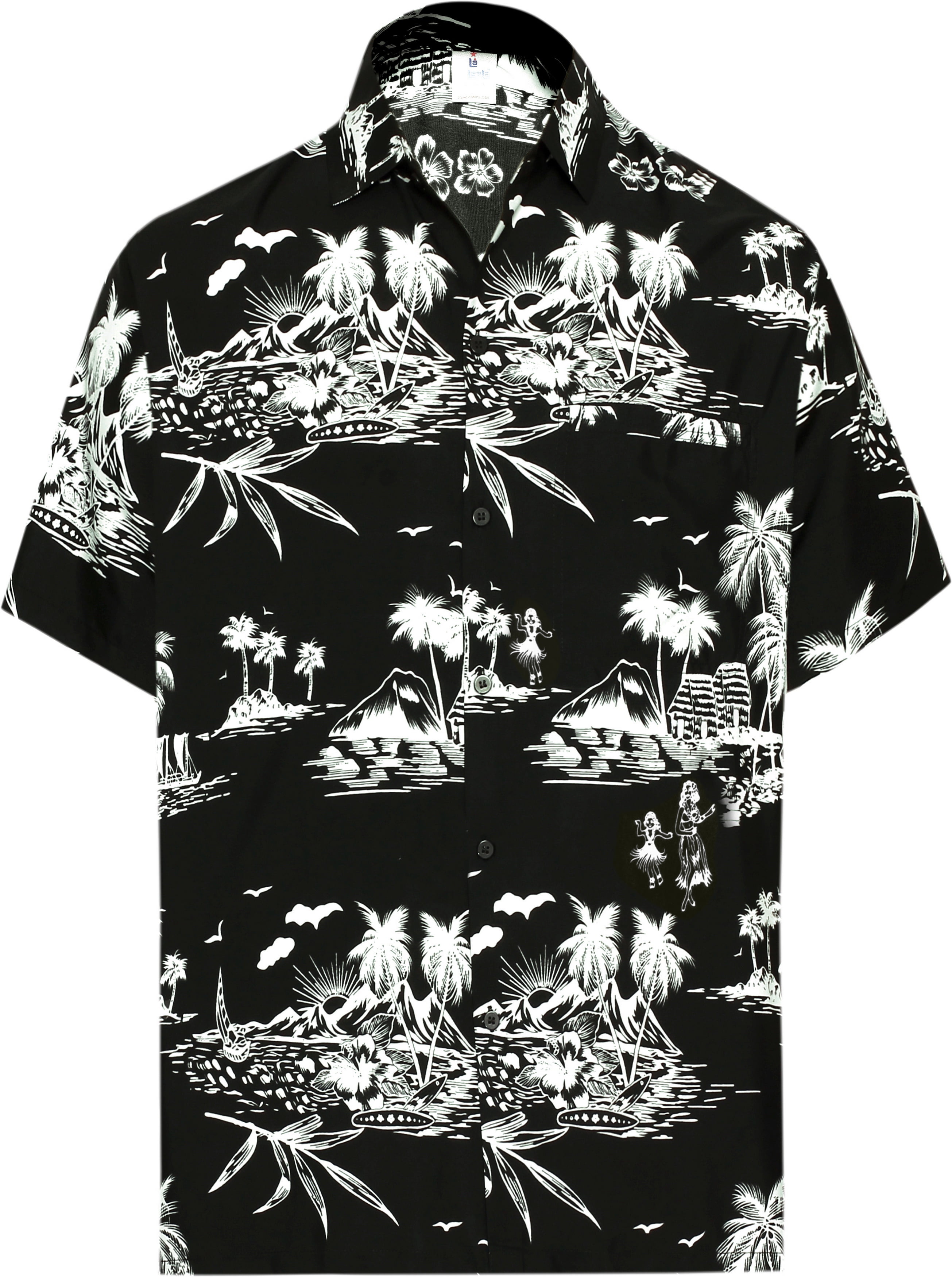 HAPPY BAY Men's Hawaiian Shirts Short Sleeve Button Down Shirt Mens ...