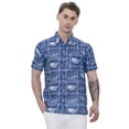 thumbnail image 1 of HAPPY BAY Men's Hawaiian Shirts Short Sleeve Button Down Shirt Mens Patriotic Shirts Casual Holiday Summer Party Shirts for Men XL Navy, USA Map, 1 of 6