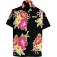 thumbnail image 1 of HAPPY BAY Men's Hawaiian Shirts Short Sleeve Button Down Shirt Floral Shirt Men Casual Beach Vacation Hawaii Island Shirts for Men Funny L Retro Hibiscus, Pink, 1 of 6