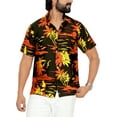 thumbnail image 1 of HAPPY BAY Men's Hawaiian Shirts Short Sleeve Button Down Shirt Men's Casual Shirts Holiday Tropical Beach Summer Party Shirts for Men Funny 4XL Night View Palm, Black, 1 of 6