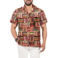 thumbnail image 1 of HAPPY BAY Men's Hawaiian Shirts Short Sleeve Button Down Shirt Men's Casual Shirts Holiday Tropical Beach Summer Party Shirts for Men Funny XXL Multi, Checks, 1 of 5