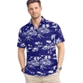thumbnail image 1 of HAPPY BAY Men's Hawaiian Shirts Short Sleeve Button Down Shirt Men's Casual Shirts Vacation Aloha Beach Summer Party Shirts for Men Funny 4XL Tropical, Blue, 1 of 6