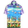 thumbnail image 1 of HAPPY BAY Men's Hawaiian Shirts Short Sleeve Button Down Shirt Men's Hawaii Shirts Boho Holiday Casual Summer Beach Shirts for Men Funny XXL Violet_W551, 1 of 6