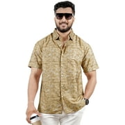 HAPPY BAY Mens Hawaiian Shirts Short Sleeve Button Down Shirt Mens Hawaii Shirts Boho Vacation Casual Summer Beach Shirts for Men Funny S Brown, Palm Tree