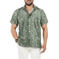 thumbnail image 1 of HAPPY BAY Men's Hawaiian Shirts Short Sleeve Button Down Shirt Men's Holiday Shirts Summer Beach Casual Aloha Tropical Shirts for Men Funny L Coal, Palm Tree, 1 of 5