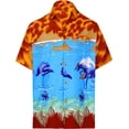 thumbnail image 1 of HAPPY BAY Men's Hawaiian Shirts Short Sleeve Button Down Shirt Men's Party Shirts Casual Holiday Summer Tropical Island Shirts for Men Funny XXL Blue Flamingo, Red, 1 of 6