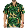 thumbnail image 1 of HAPPY BAY Men's Hawaiian Shirts Short Sleeve Button Down Shirt Men's Party Shirts Casual Holiday Summer Tropical Shirts for Men Funny 4XL Cheetah Forest, Autumn Green, 1 of 6