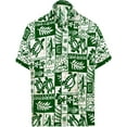thumbnail image 1 of HAPPY BAY Men's Hawaiian Shirts Short Sleeve Button Down Shirt Men's Party Shirts Casual Vacation Summer Tropical Shirts for Men Funny 5XL Aloha Turtle, Green, 1 of 6