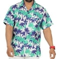 thumbnail image 1 of HAPPY BAY Men's Hawaiian Shirts Short Sleeve Button Down Shirt Men's Tropical Shirts Casual Holiday Summer Party Caribbean Shirts for Men Funny 5XL Palm Tree, Blue, 1 of 5