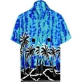 thumbnail image 1 of HAPPY BAY Men's Hawaiian Shirts Short Sleeve Button Down Shirt Men's Tropical Shirts Casual Holiday Summer Party Caribbean Shirts for Men Funny 7XL Aloha, Bright Blue, 1 of 6