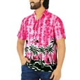 thumbnail image 1 of HAPPY BAY Men's Hawaiian Shirts Short Sleeve Button Down Shirt Men's Tropical Shirts Casual Holiday Summer Party Caribbean Shirts for Men Funny 7XL Landscape Sea, Autumn Pink For Dad, 1 of 6