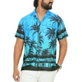 thumbnail image 1 of HAPPY BAY Men's Hawaiian Shirts Short Sleeve Button Down Shirt Men's Vacation Shirts Summer Beach Casual Tropical Shirts for Men Funny 6XL Sea Shore View, Blue, 1 of 7