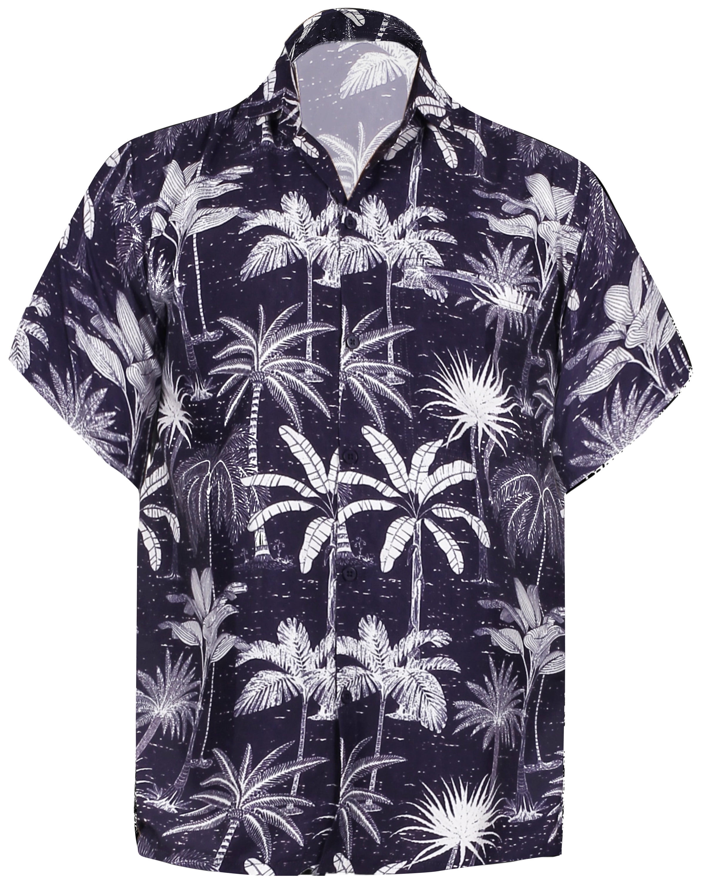 HAPPY BAY Men's Hawaiian Shirt - Short Sleeve, Rayon, Tropical Print, For Beach & Parties - View #4