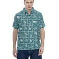 thumbnail image 1 of HAPPY BAY Men's Hawaiian Shirts Short Sleeve Button Down Shirt Mens Casual Patriotic Shirts Vacation Beach Summer Party Shirts for Men XXL Green, USA Map, 1 of 6