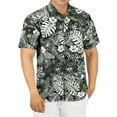 thumbnail image 1 of HAPPY BAY Men's Hawaiian Shirts Short Sleeve Button Down Shirt Mens Casual Shirts Vacation Tropical Beach Summer Party Shirts for Men Funny 3XL Floral, Black, 1 of 5