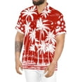thumbnail image 1 of HAPPY BAY Men's Hawaiian Shirts Short Sleeve Button Down Shirt Mens Hawaii Shirts Boho Vacation Casual Summer Beach Shirts for Men Funny 6XL Sea Shore, Red, 1 of 4