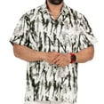 thumbnail image 1 of HAPPY BAY Men's Hawaiian Shirts Short Sleeve Button Down Shirt Mens Hawaii Shirts Boho Vacation Casual Summer Beach Shirts for Men Funny M Leaves, Black, 1 of 5