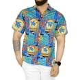 thumbnail image 1 of HAPPY BAY Men's Hawaiian Shirts Short Sleeve Button Down Shirt Mens Holiday Shirts Summer Beach Casual Aloha Tropical Shirts for Men Funny M Dolphin Turtle, Blue, 1 of 5