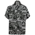 thumbnail image 1 of HAPPY BAY Men's Hawaiian Shirts Short Sleeve Button Down Shirt Mens Party Shirts Casual Holiday Summer Tropical Island Shirts for Men Funny 5XL Island Collage Print, Black, 1 of 7