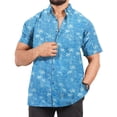 thumbnail image 1 of HAPPY BAY Men's Hawaiian Shirts Short Sleeve Button Down Shirt Mens Summer Shirts Casual Beach Vacation Hawaii Island Shirts for Men Funny XL Lapis, Palm Tree, 1 of 5