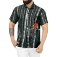 thumbnail image 1 of HAPPY BAY Men's Hawaiian Shirts Short Sleeve Button Down Shirt Mens Tropical Shirts Casual Holiday Summer Party Caribbean Shirts for Men Funny 4XL Bamboos, Black, 1 of 6