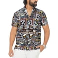 thumbnail image 1 of HAPPY BAY Men's Hawaiian Shirts Short Sleeve Button Down Shirt Mens Tropical Shirts Casual Vacation Summer Party Caribbean Shirts for Men Funny XL Water Animal Collage, Black, 1 of 6