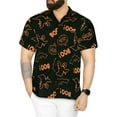 thumbnail image 1 of HAPPY BAY Men's Hawaiian Short Sleeve Summer Caribbean Party Shirt Vacation Halloween Costumes Button Down Shirts for Men 4XL Spooky Black, 1 of 5