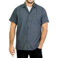 thumbnail image 1 of HAPPY BAY Men's Hawaiian Solid Beach Shirts Casual Short Sleeve Shirts Button Down Shirt Men 6XL Grey, Plain, 1 of 6