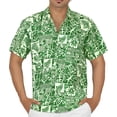 thumbnail image 1 of HAPPY BAY Men's Hawaiian Vacation Beach Shirts Casual Short Sleeve Shirts Button Down Shirt Men L Tropical, Autumn Green Summer, 1 of 6