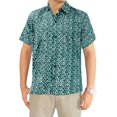 thumbnail image 1 of HAPPY BAY Men's Hippie Beach Hawaiian Short Sleeve Shirts S Clover, Chevron Summer Vacation Holiday, 1 of 3