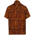 thumbnail image 1 of HAPPY BAY Men's Holiday Tropical Party Aloha Shirts Short Sleeve Button Down Beach Hawaiian Shirt for Men M Tribal, Autumn Brown, 1 of 4