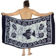 thumbnail image 1 of HAPPY BAY Men's Pareo Bath Trunk Swimming Dashiki Sarong Beach Wrap One Size Space, Fish Summer Vacation Party, 1 of 5